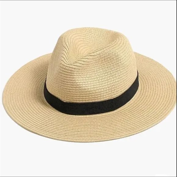 J. Crew Factory Accessories - J. Crew Packable Straw Hat #AL151 Size Medium/Large  NEW